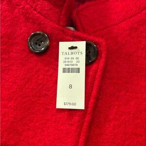Talbots Red Coat/pea coat super cute